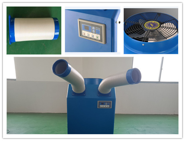 Floor Standing Portable Spot Air Conditioner 18700BTU Save Energy 2 Outlet Pipe